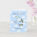 Spitfires - Customisable Son - Birthday Card<br><div class="desc">Celebrate your Son's special birthday in style with a fly-past by three Supermarine Spitfires. A must for aviation fans and buddng pilots of all ages.</div>