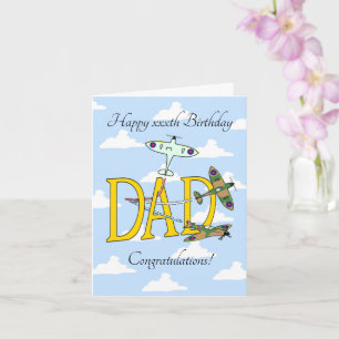 Spitfires DAD Birthday (Blue Sky) Card