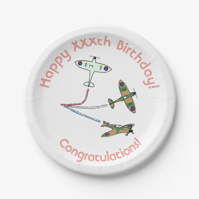 Spitfires Paper Plate (Front)