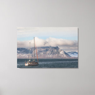 Spitsbergen Svalbard Sailboat Canvas Print