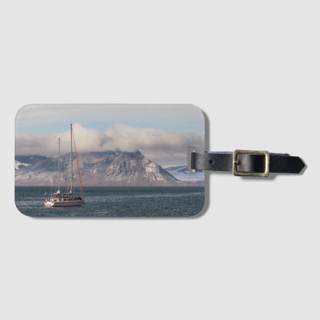 Spitsbergen Svalbard Sailboat Luggage Tag (Front Horizontal)