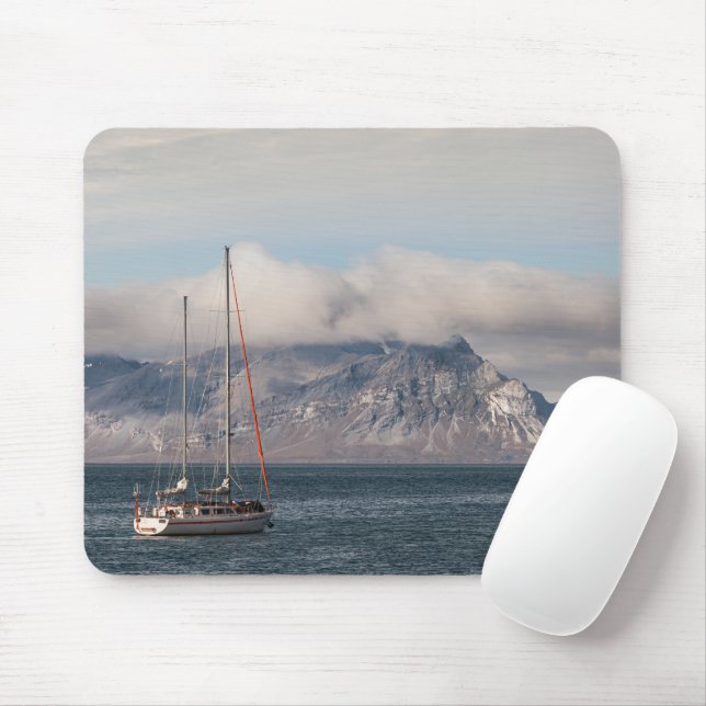 Spitsbergen Svalbard Sailboat Mouse Mat (With Mouse)