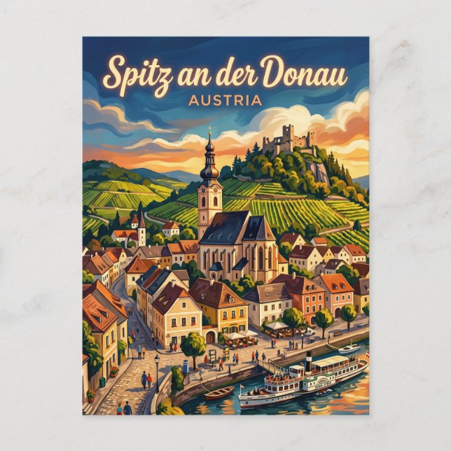 Spitz an der Donau Austria Postcard (Front)