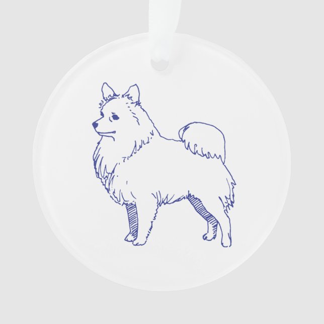 Spitz dog breed ornament (Front)