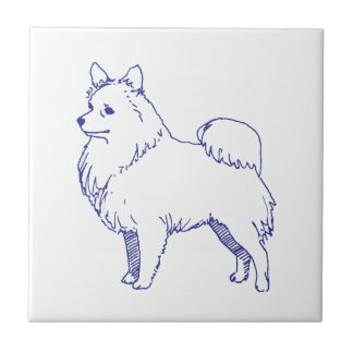 Spitz dog breed tile