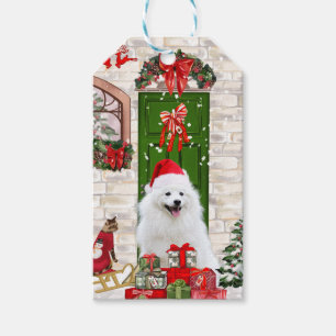 Spitz Dog Christmas Gift Tags