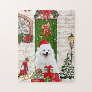 Spitz Dog Christmas Jigsaw Puzzle