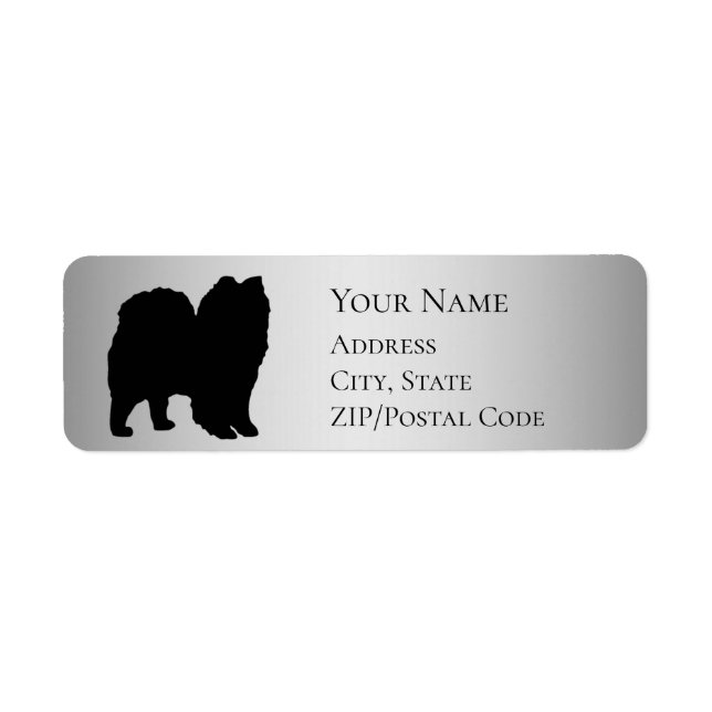 Spitz Pom Silhouette Return Address (Front)