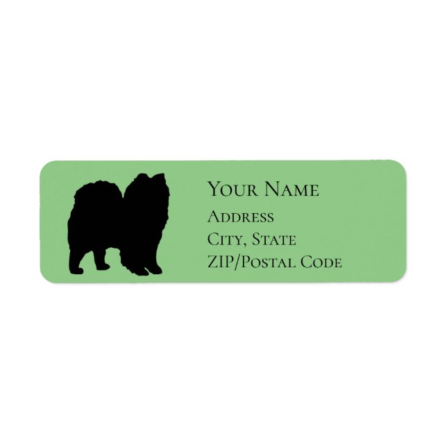 Spitz Pom Silhouette Return Address (Front)