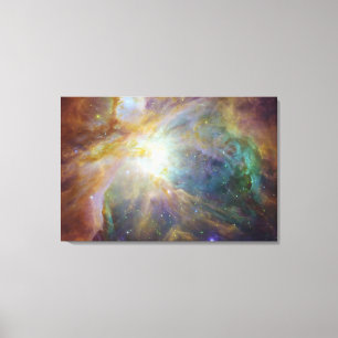 Spitzer and Hubble Create Colourful Masterpiece Canvas Print