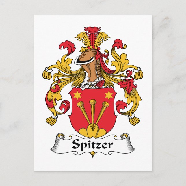 Spitzer Family Crest Postcard (Front)