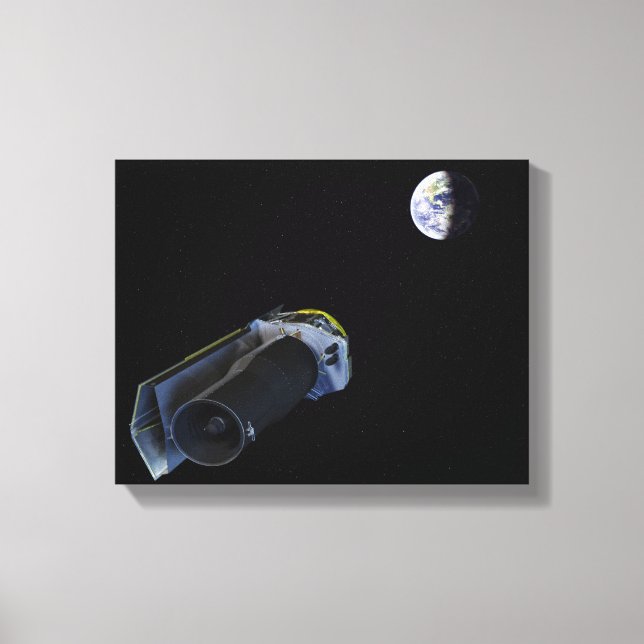Spitzer points its high-gain antenna canvas print (Front)