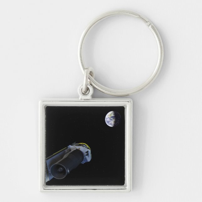 Spitzer points its high-gain antenna key ring (Front)