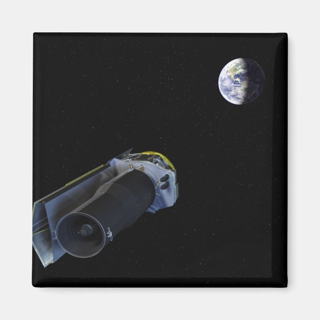 Spitzer points its high-gain antenna magnet (Front)