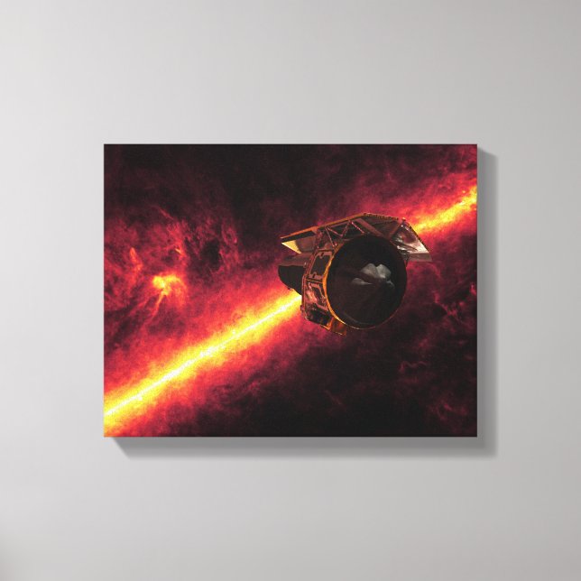 Spitzer seen against the infrared sky 2 canvas print (Front)