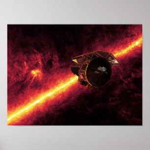 Spitzer seen against the infrared sky 2 poster