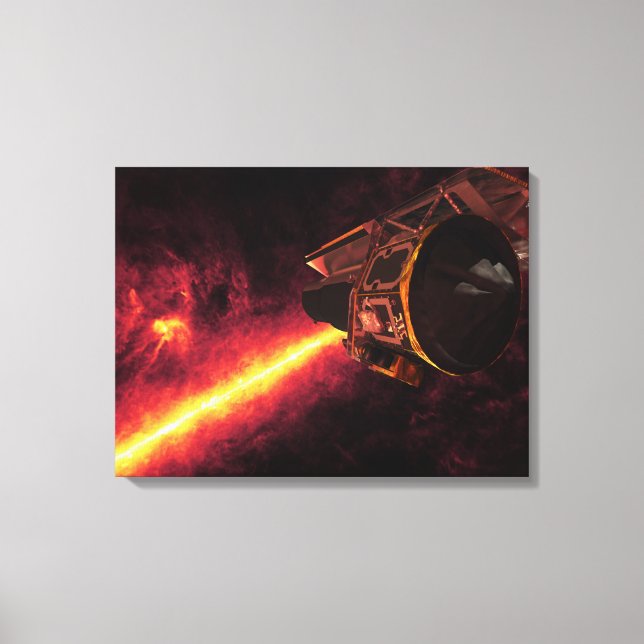 Spitzer seen against the infrared sky canvas print (Front)