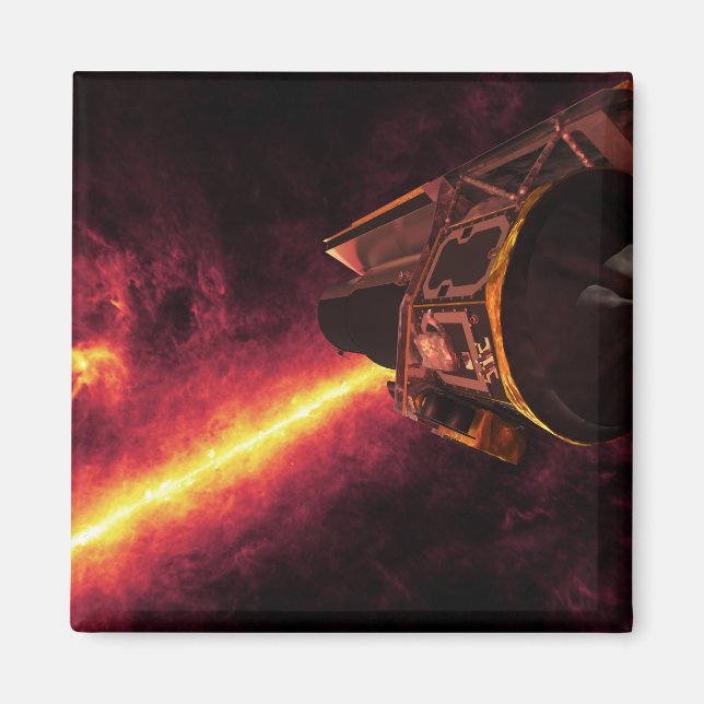 Spitzer seen against the infrared sky magnet (Front)