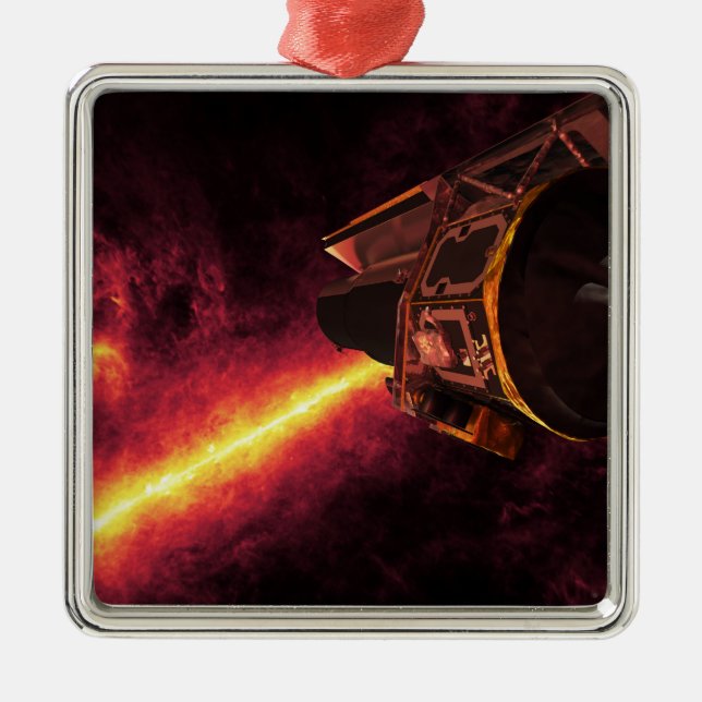 Spitzer seen against the infrared sky metal tree decoration (Front)