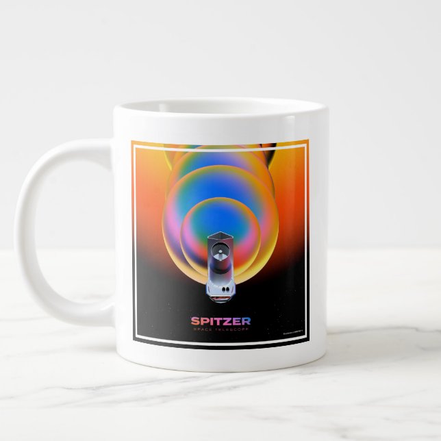 Spitzer Space Telescope Poster. Large Coffee Mug (Left)