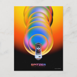 Spitzer Space Telescope Poster. Postcard