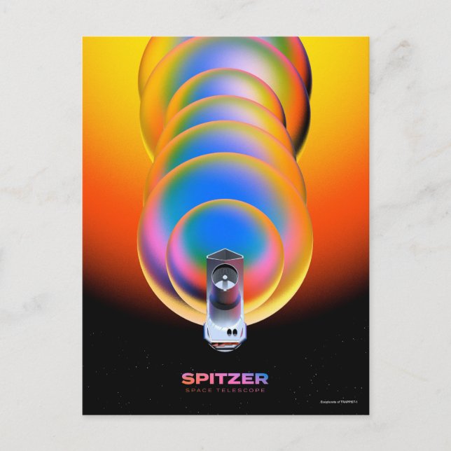 Spitzer Space Telescope Poster. Postcard (Front)