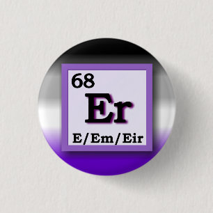Spivak - Periodic Table personal gender pronouns 3 Cm Round Badge