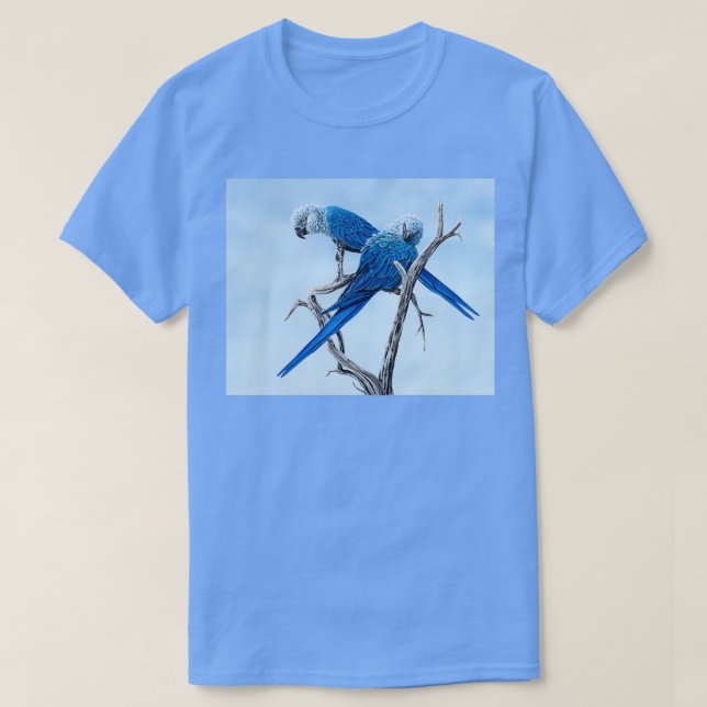 Spix Macaw endangered Parrot T-Shirt (Design Front)