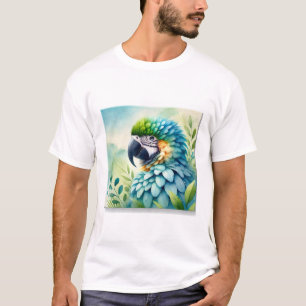 Spixs Macaw 081024AREF133 - Watercolor T-Shirt