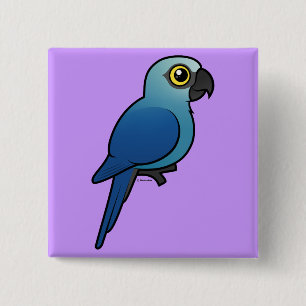 Spix's Macaw 15 Cm Square Badge