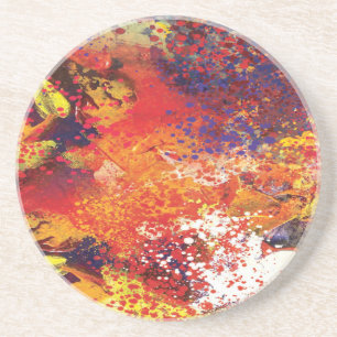 Splash Acrylic on Canvas Painting Coaster