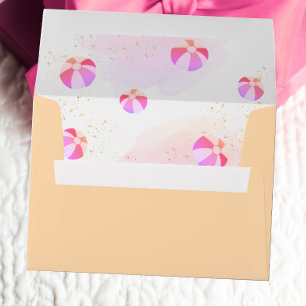 Splash and Sparkle Water Pool Party Birthday Envelope