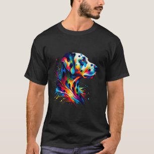 Splash Art Dalmatian Dalmatians Dal Dally Dog T-Shirt