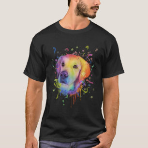 Splash Art Golden Retriever Dog Gift Men Women Gol T-Shirt