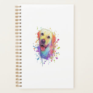 Splash Art Labrador Retriever Lab Gift Men Women Planner