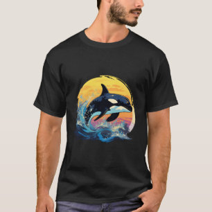 Splash Art Orca Killer Whale Sea Animals Lover Col T-Shirt