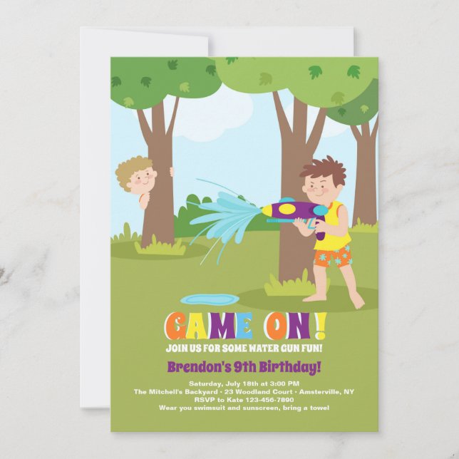 Splash Battle Invitation (Front)