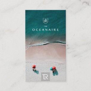 Splash Beach Scene Business Card Logo QRCODE