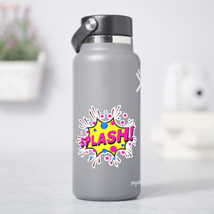 Splash Burst  Pop Art Pink Yellow on 4" Vinyl