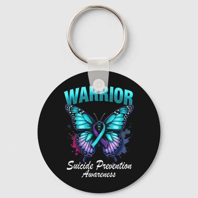 Splash Butterfly Suicide Prevention Awareness Key Ring (Front)
