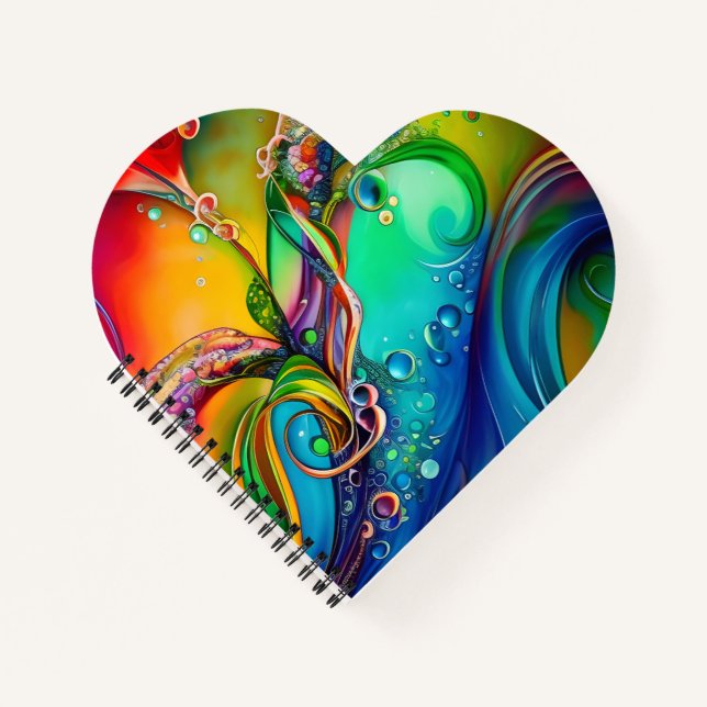 Splash! Colourful bubbles Abstract  Notebook (Front)