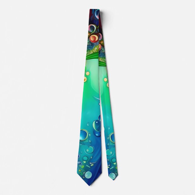 Splash! Colourful bubbles Abstract  Tie (Front)