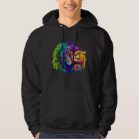 Splash Colourful Lion Embraces A Lioness Pop Art