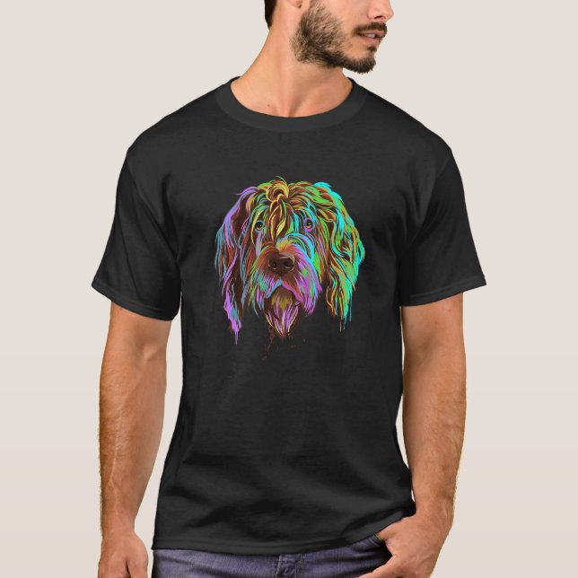 Splash Dog Wirehaired Pointing Griffon T-Shirt (Front)