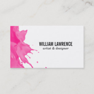 Splash   Expressive (hot pink) Business Card