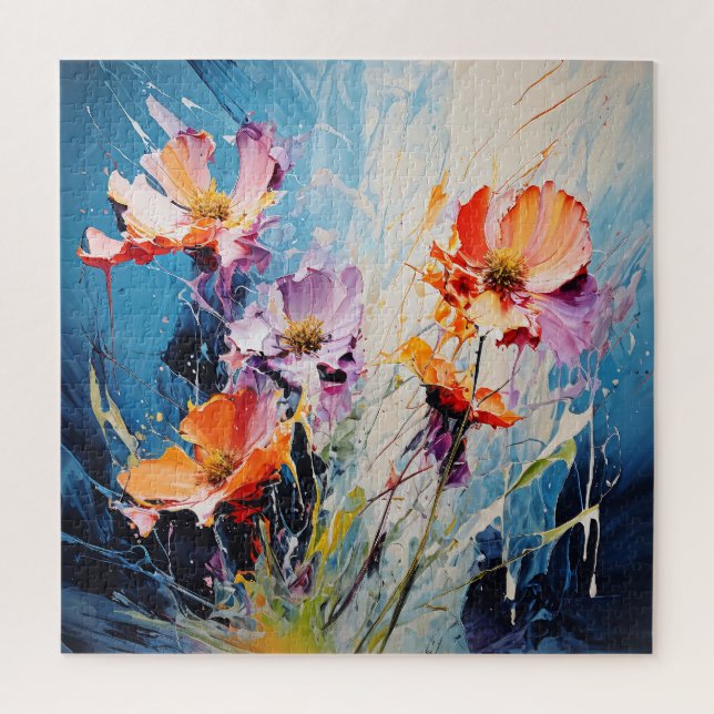 Splash Floral art Jigsaw Puzzle (Vertical)