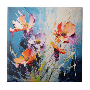 Splash Floral art Tile