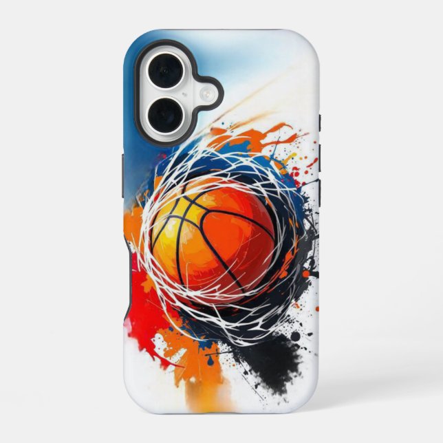 Splash Guard: Basketball Edition for  iPhone 16 Case (Back)