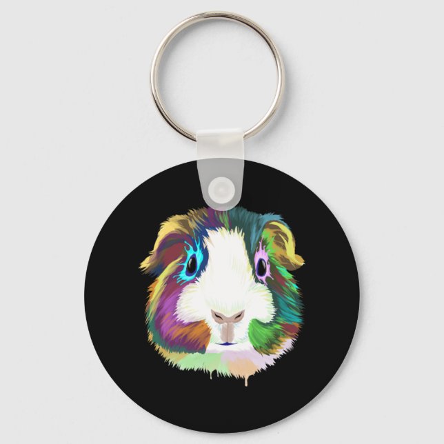 Splash Guinea Pig Key Ring (Front)