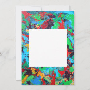Splash-Hand Painted Abstract Art Invitation